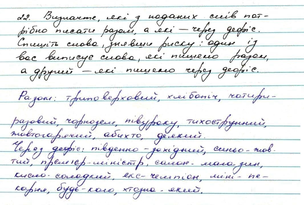 Вправа 22 українська мова 7 клас Заболотний 2015
