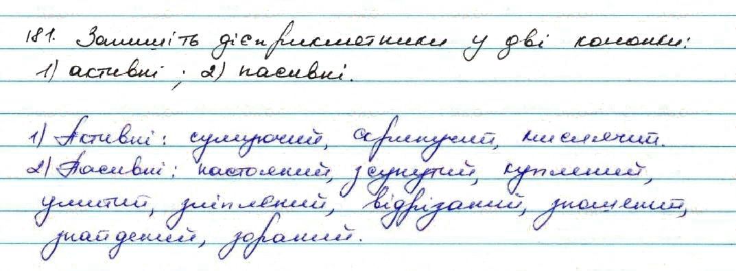 Вправа 181 українська мова 7 клас Заболотний 2015