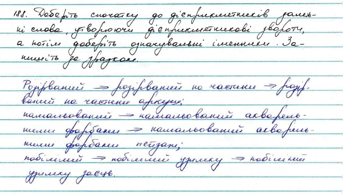 Вправа 188 українська мова 7 клас Заболотний 2015
