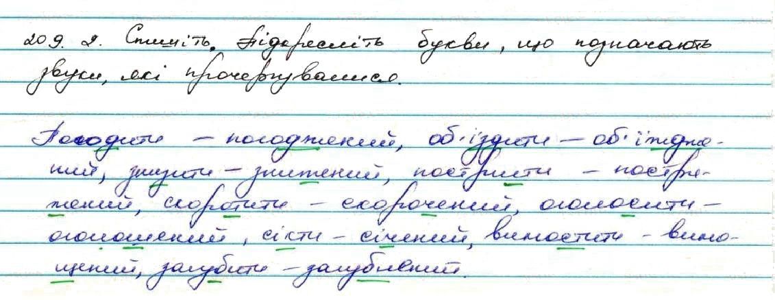 Вправа 209 українська мова 7 клас Заболотний 2015