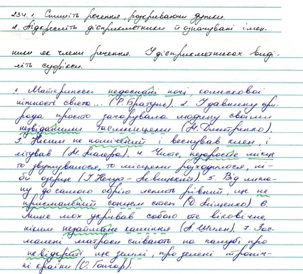 Вправа 234 українська мова 7 клас Заболотний 2015 - Екстра ГДЗ