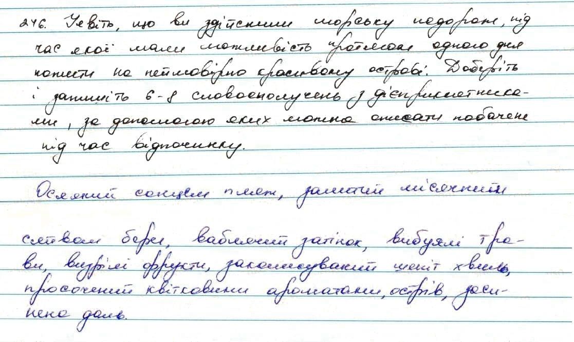 Вправа 246 українська мова 7 клас Заболотний 2015