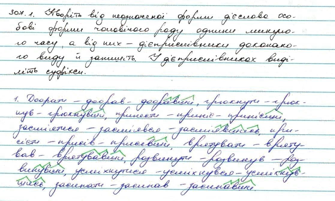 Вправа 307 українська мова 7 клас Заболотний 2015