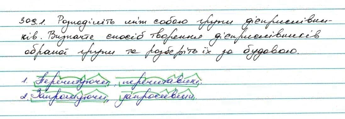 Вправа 309 українська мова 7 клас Заболотний 2015