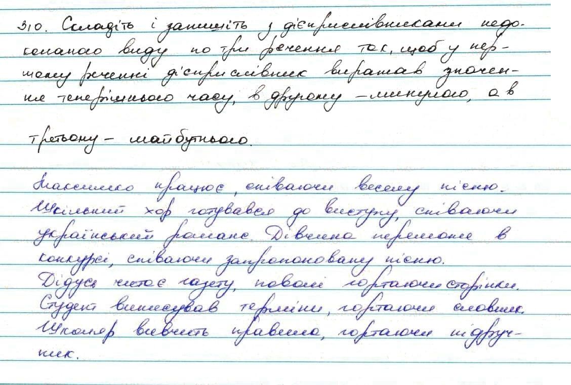 Вправа 310 українська мова 7 клас Заболотний 2015