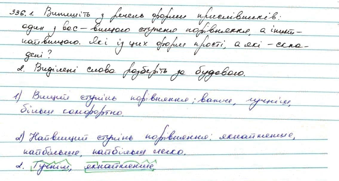 Вправа 336 українська мова 7 клас Заболотний 2015