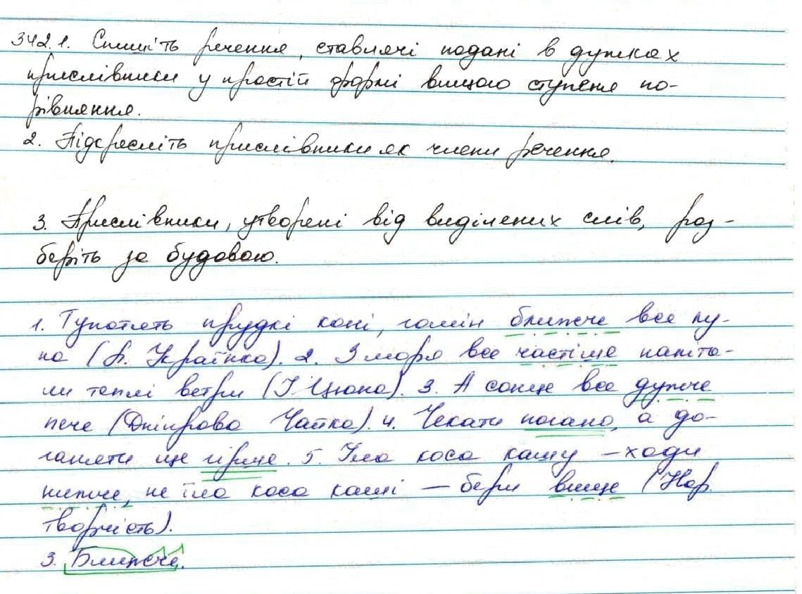 Вправа 342 українська мова 7 клас Заболотний 2015 - Екстра ГДЗ