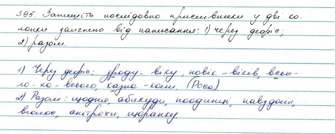 Вправа 395 українська мова 7 клас Заболотний 2015