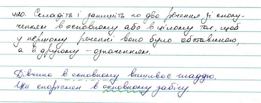 Вправа 420 українська мова 7 клас Заболотний 2015