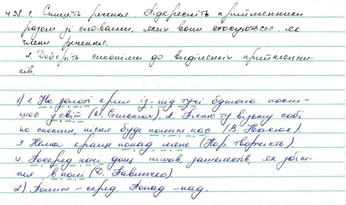 Вправа 438 українська мова 7 клас Заболотний 2015