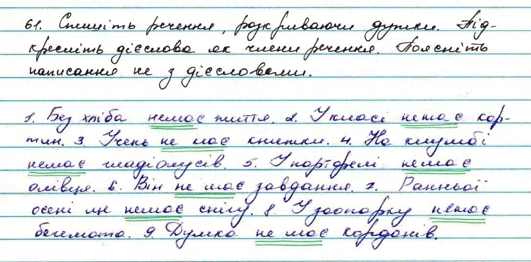 Вправа 61 українська мова 7 клас Заболотний 2015