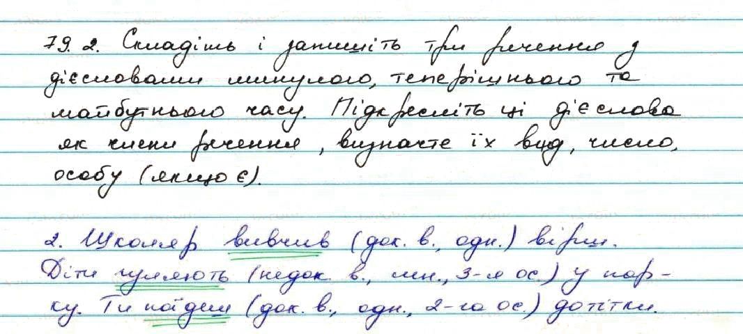 Вправа 79 українська мова 7 клас Заболотний 2015