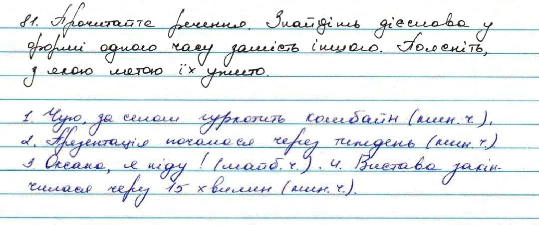 Вправа 81 українська мова 7 клас Заболотний 2015