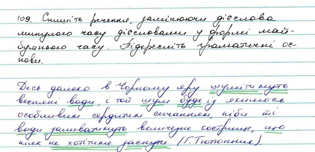 Вправа 109 українська мова 7 клас Заболотний 2015