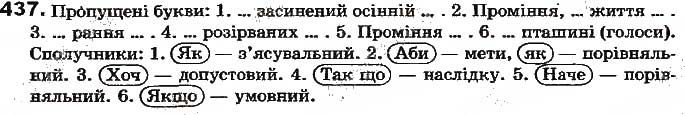 Вправа 437 українська мова 7 клас Ворон 2015