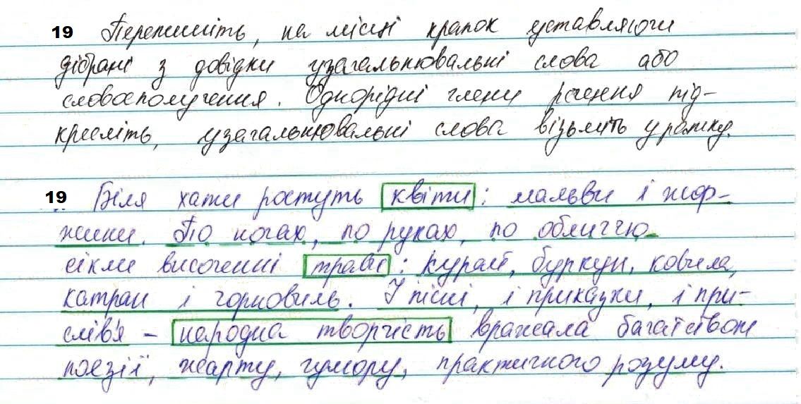 Вправа 19 українська мова 7 клас Глазова 2020
