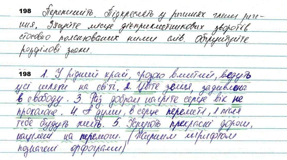 Вправа 198 українська мова 7 клас Глазова 2020