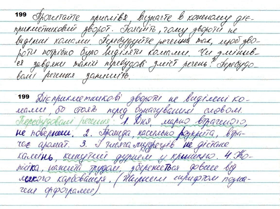 Вправа 199 українська мова 7 клас Глазова 2020