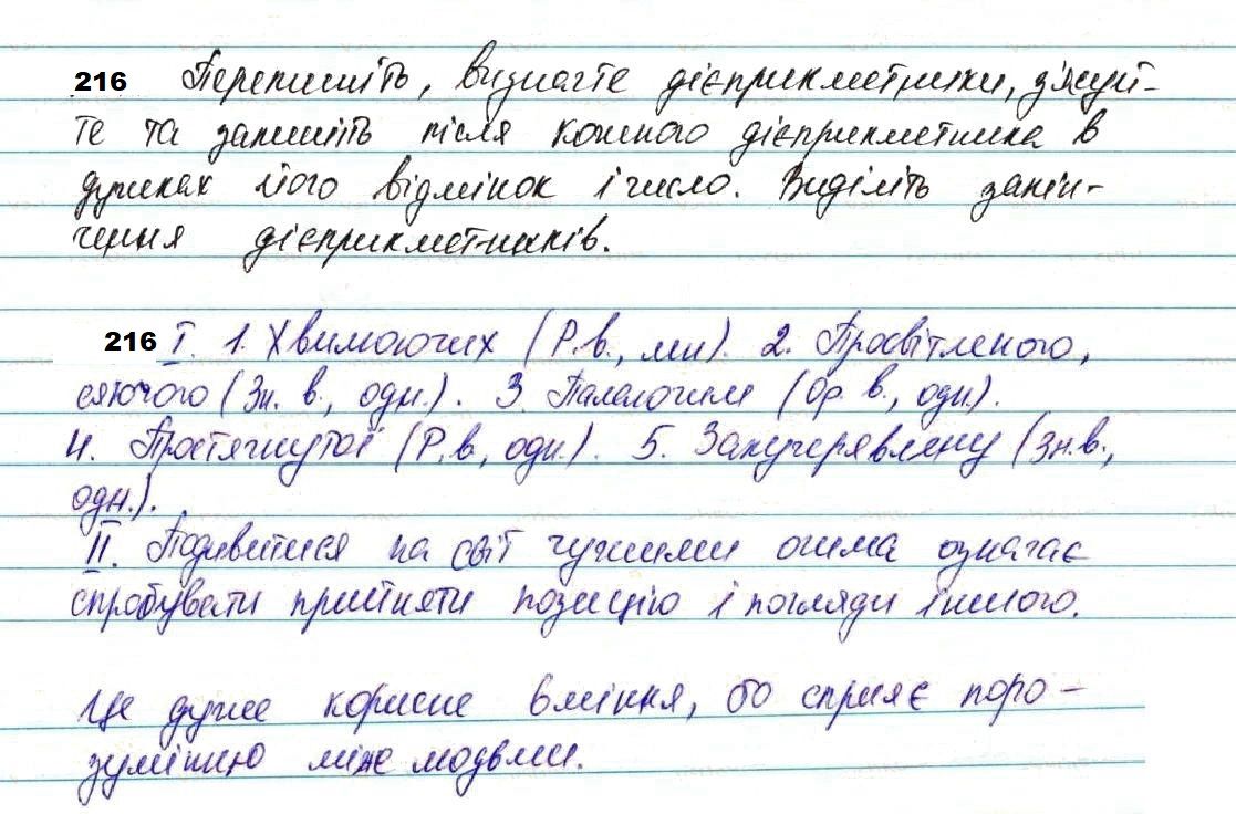 Вправа 216 українська мова 7 клас Глазова 2020