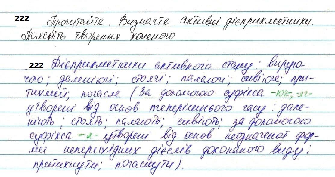 Вправа 222 українська мова 7 клас Глазова 2020