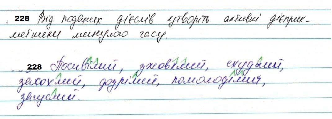 Вправа 228 українська мова 7 клас Глазова 2020