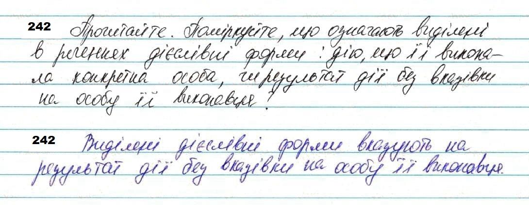 Вправа 242 українська мова 7 клас Глазова 2020