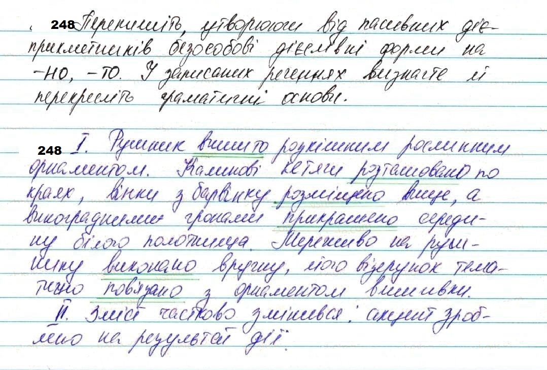 Вправа 248 українська мова 7 клас Глазова 2020