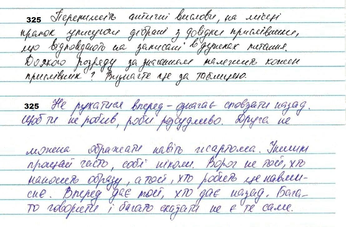 Вправа 325 українська мова 7 клас Глазова 2020