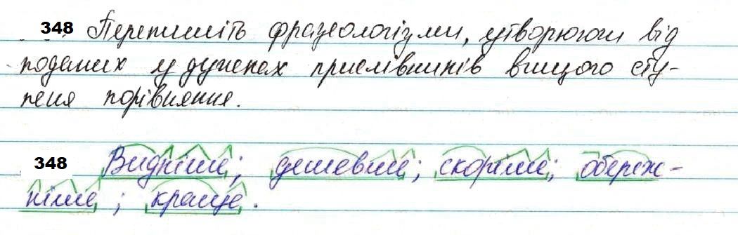 Вправа 348 українська мова 7 клас Глазова 2020