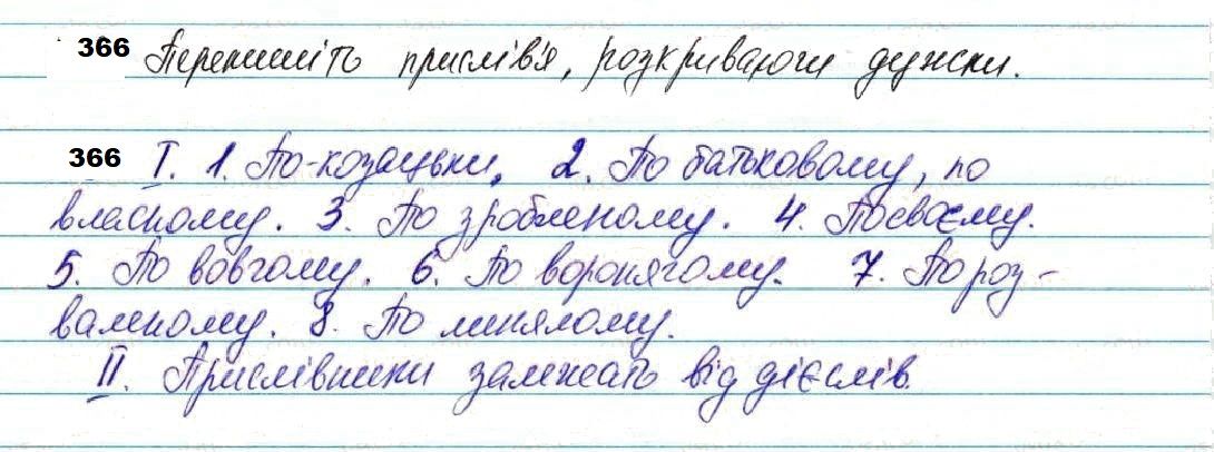 Вправа 366 українська мова 7 клас Глазова 2020