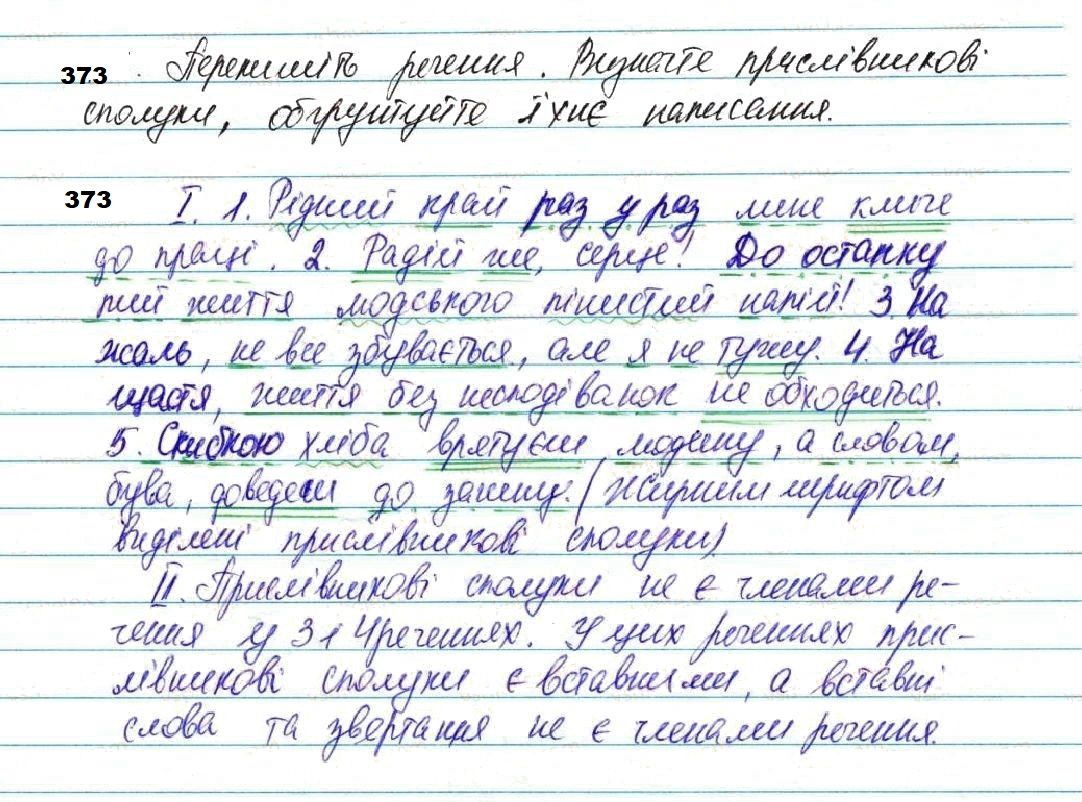 Вправа 373 українська мова 7 клас Глазова 2020