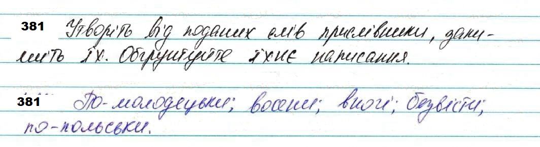 Вправа 381 українська мова 7 клас Глазова 2020
