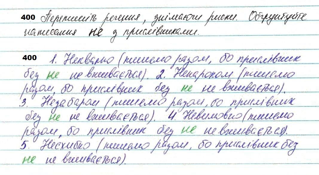 Вправа 400 українська мова 7 клас Глазова 2020