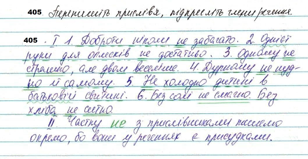 Вправа 405 українська мова 7 клас Глазова 2020