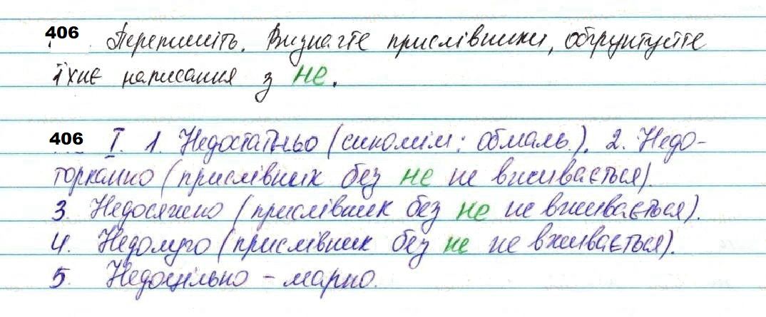 Вправа 406 українська мова 7 клас Глазова 2020