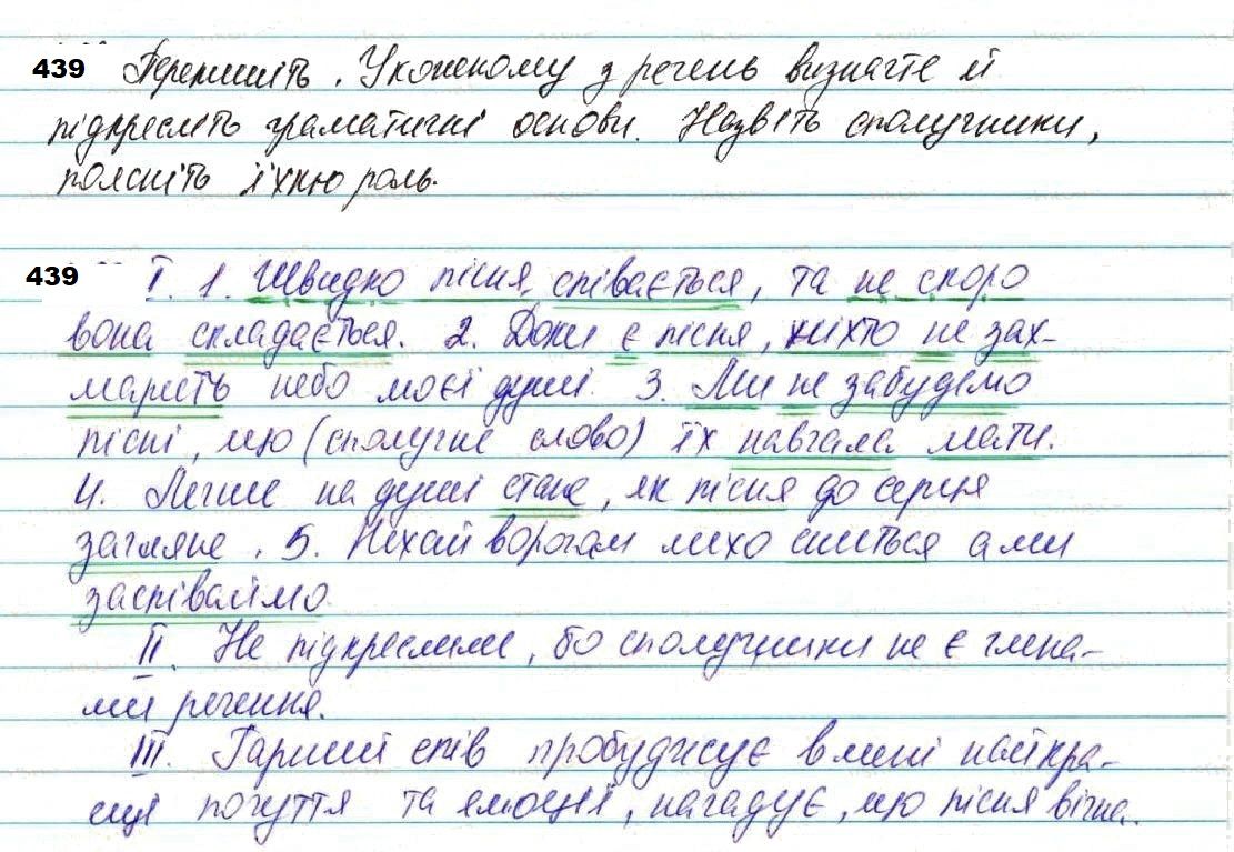 Вправа 439 українська мова 7 клас Глазова 2020