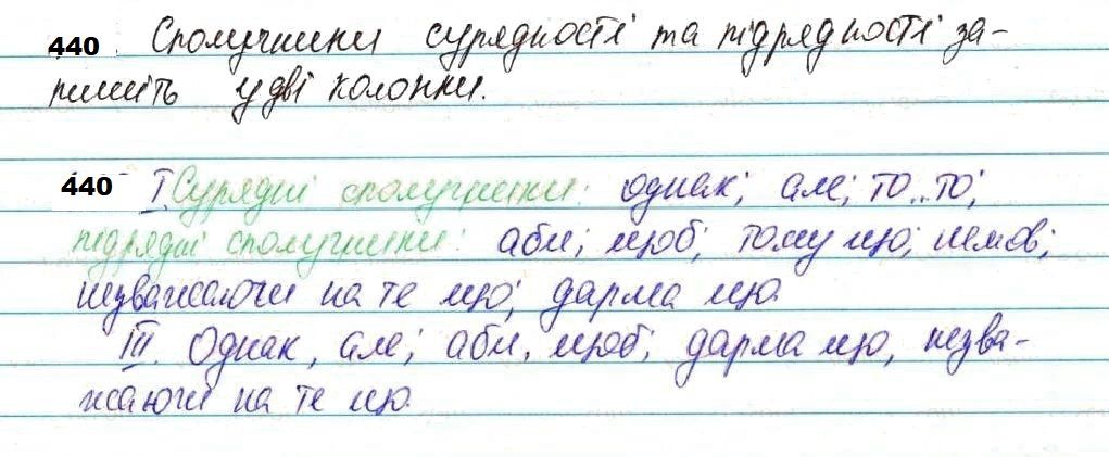 Вправа 440 українська мова 7 клас Глазова 2020