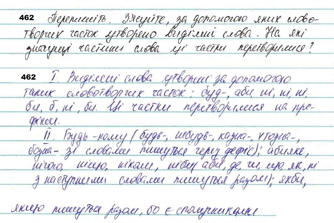 Вправа 462 українська мова 7 клас Глазова 2020
