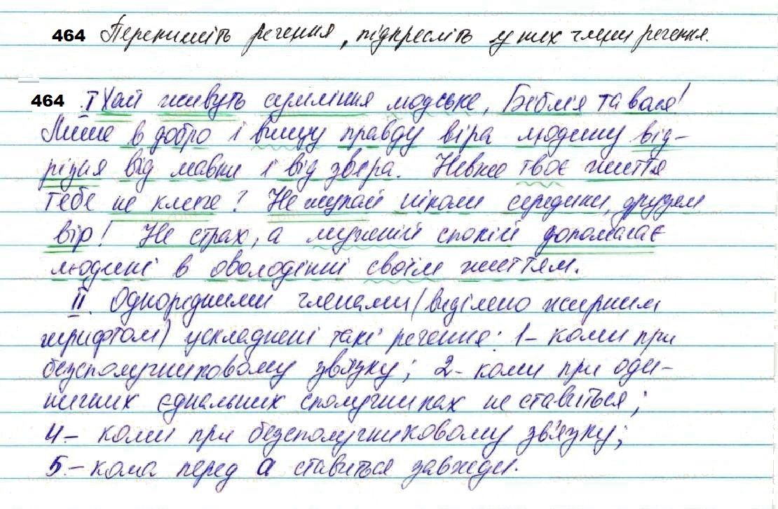 Вправа 464 з української мови 7 класу Глазова 2020 - Екстра ГДЗ