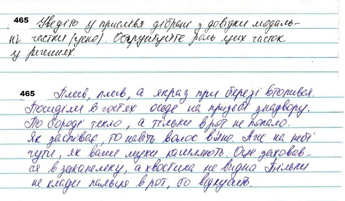 Вправа 465 українська мова 7 клас Глазова 2020