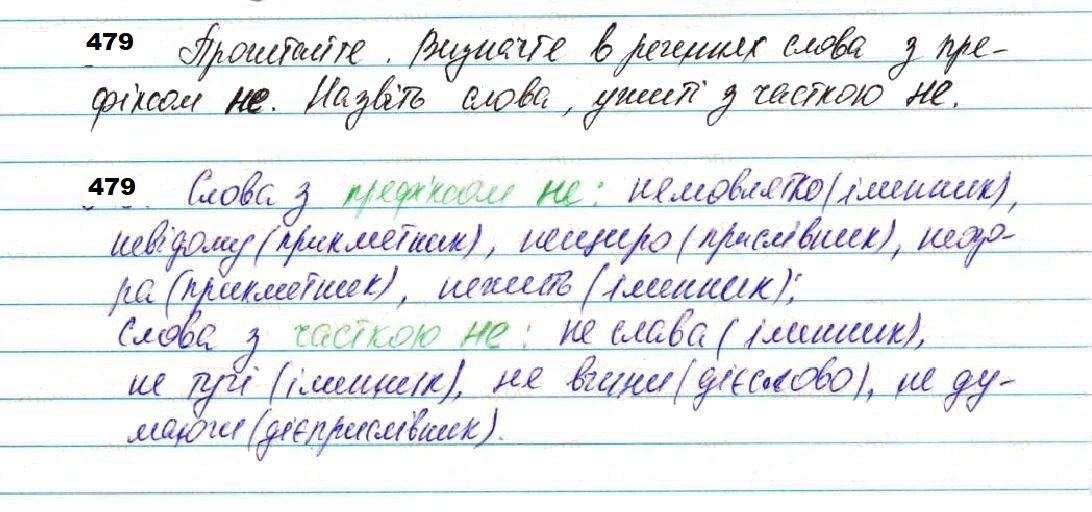 Вправа 479 українська мова 7 клас Глазова 2020
