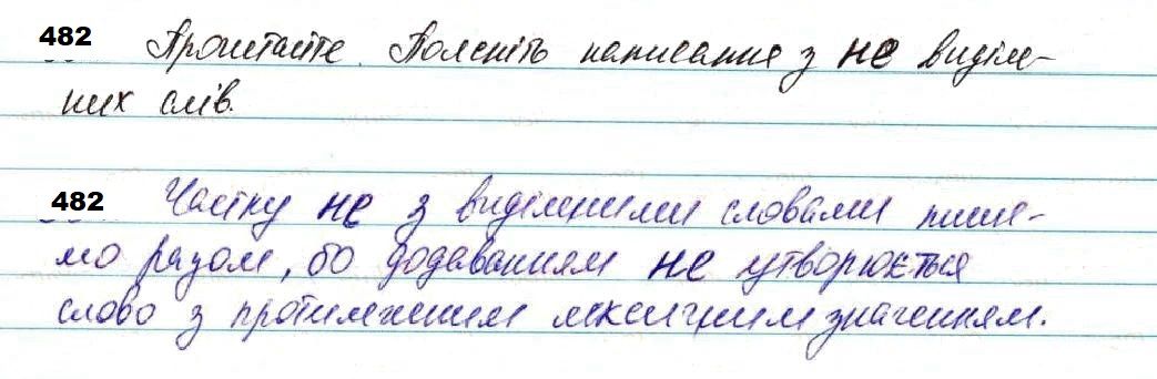 Вправа 482 українська мова 7 клас Глазова 2020