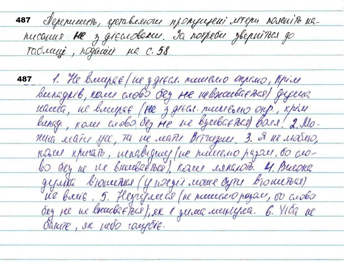 Вправа 487 українська мова 7 клас Глазова 2020