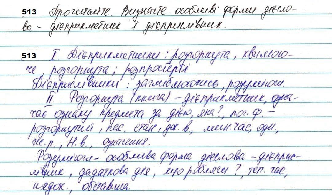 Вправа 513 українська мова 7 клас Глазова 2020