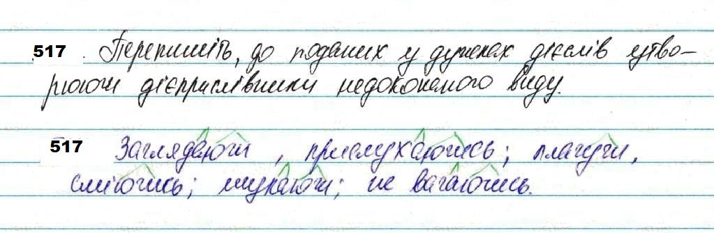 Вправа 517 українська мова 7 клас Глазова 2020
