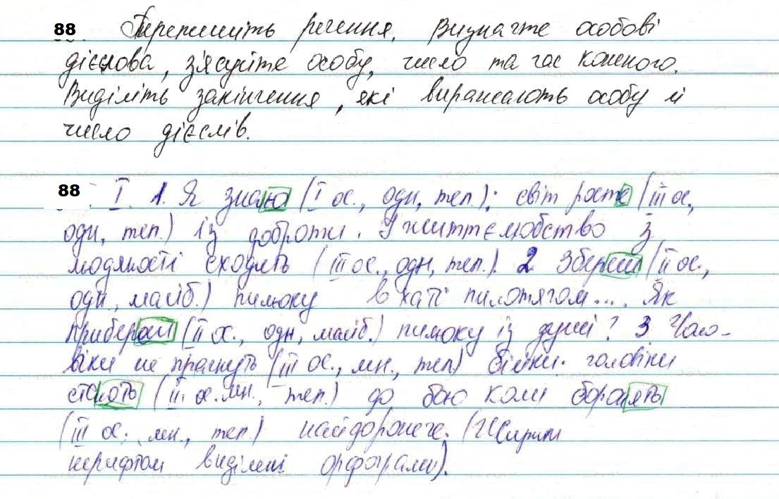 Вправа 88 українська мова 7 клас Глазова 2020