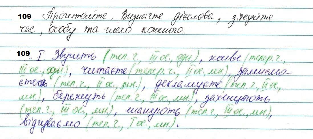 Вправа 109 українська мова 7 клас Глазова 2020