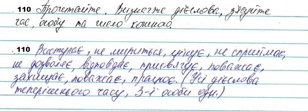 Вправа 110 українська мова 7 клас Глазова 2020
