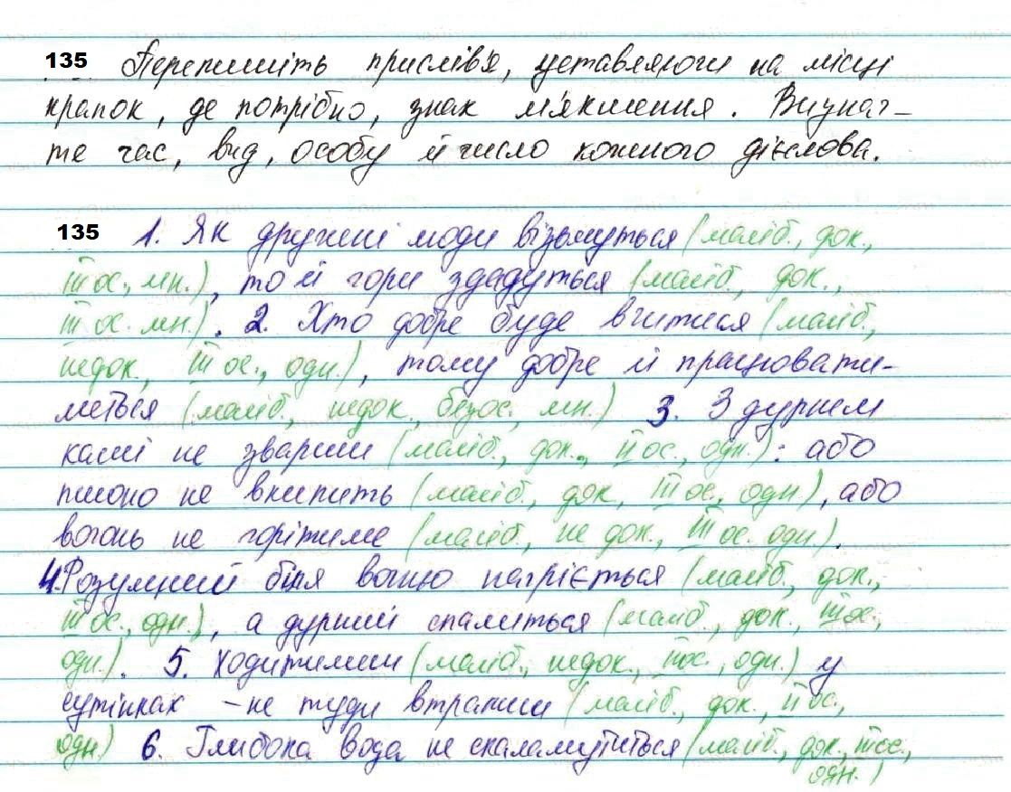 Вправа 135 з української мови 7 класу Глазова 2020 - Екстра ГДЗ