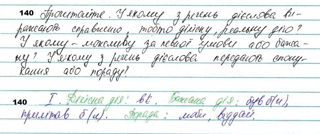 Вправа 140 українська мова 7 клас Глазова 2020